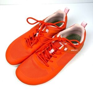 Kricely‎ Running Shoes Mens 9.5 US 43.5 EU Bright Orange Lace Up X007 Brand New